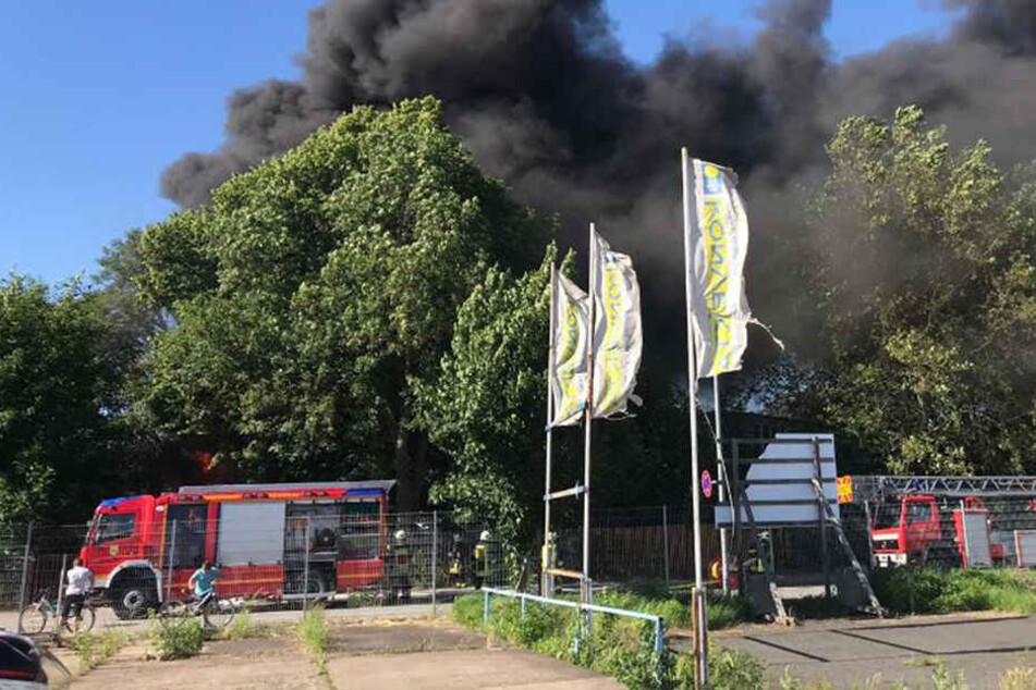 Am gestrigen Samstag sorgte ein Brand auf dem ehemaligen MaFa-Gelände für eine weithin sichtbare Rauchwolke.