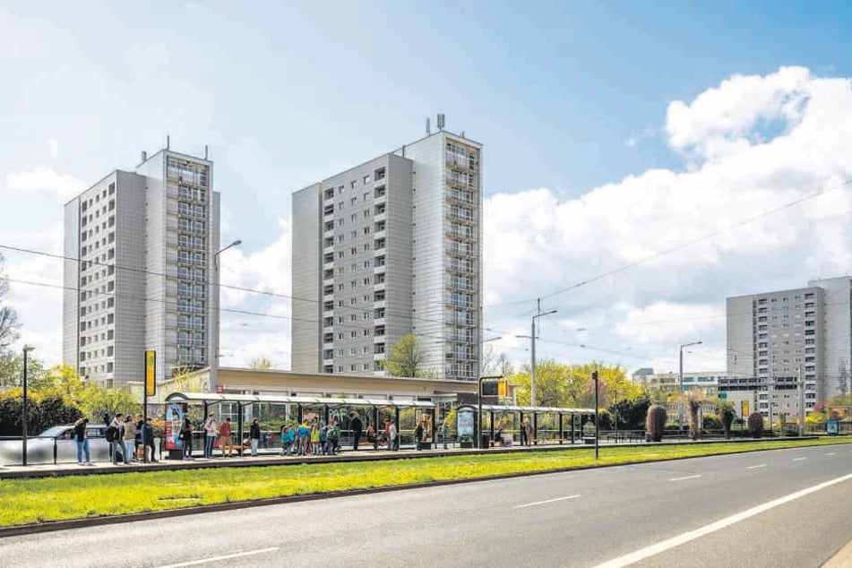 Ehemalige Woba-Wohnungen an der Grunaer Straße bieten günstigen Wohnraum.