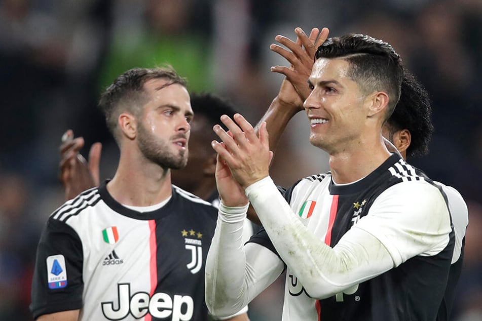 Die beiden Torschützen der "Alten Dame": Miralem Pjanic und Cristiano Ronaldo.