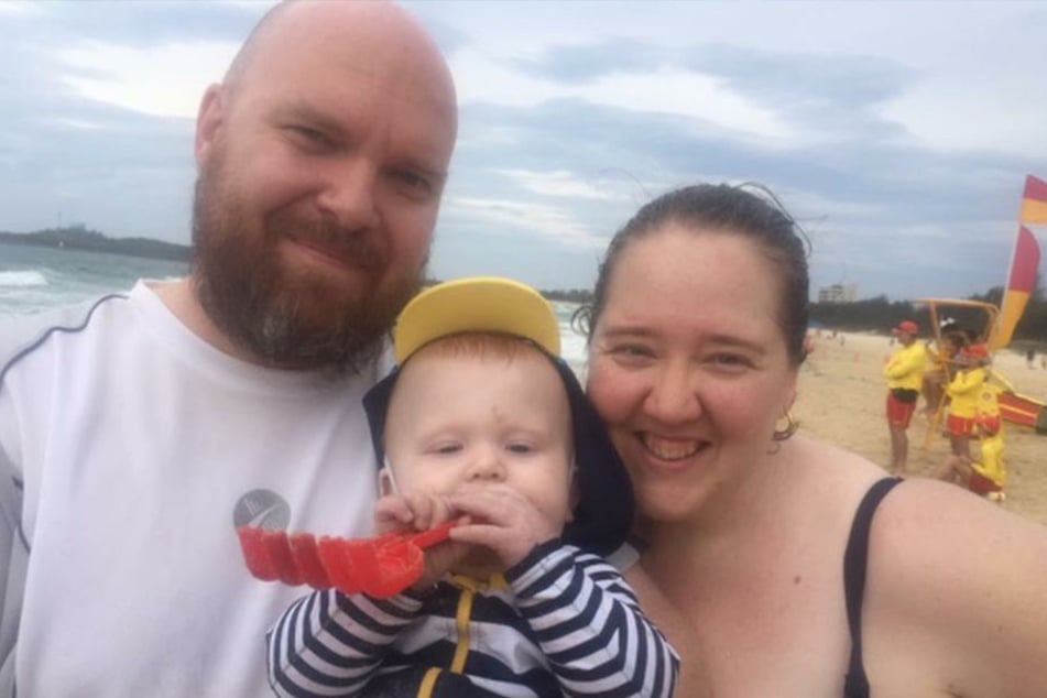 Ein Bild aus glücklichen Tagen: John, Sohn JB und Imogen.