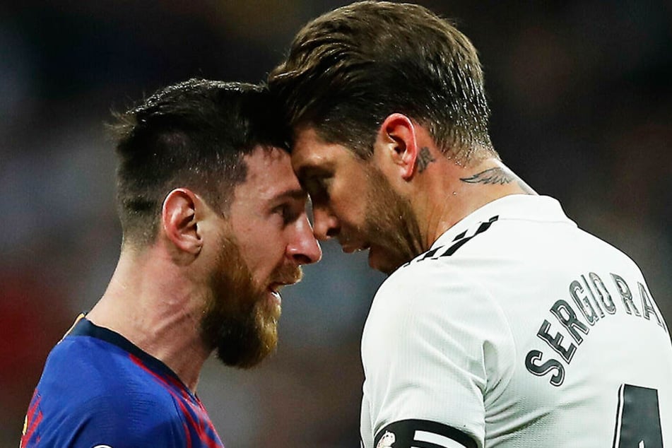 Absicht oder nicht: Barcas Lionel Messi (l.) und Reals Sergio Ramos hatten da unterschiedliche Ansichten.