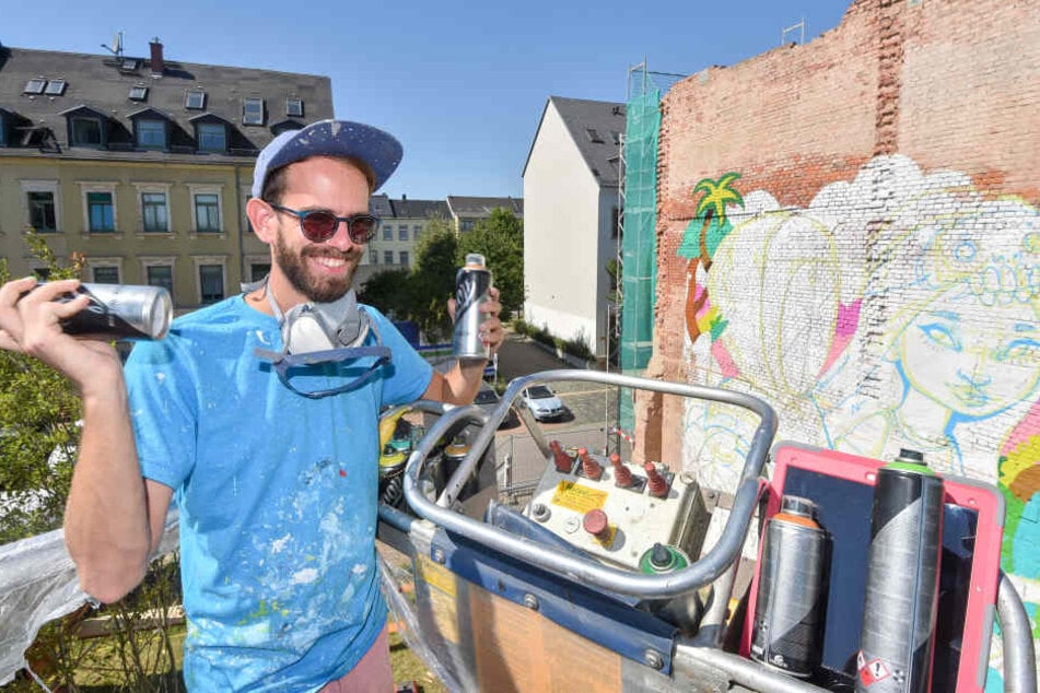 Der spanische Künstler "Koctel" gestaltete für die "ibug" eine Fassade
in der Lerchenstraße.