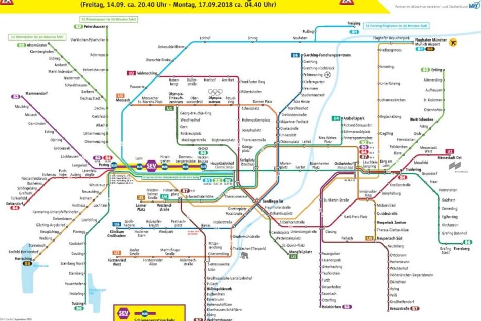 So sieht das Betriebskonzept der S-Bahn München bis zum 17. September aus.