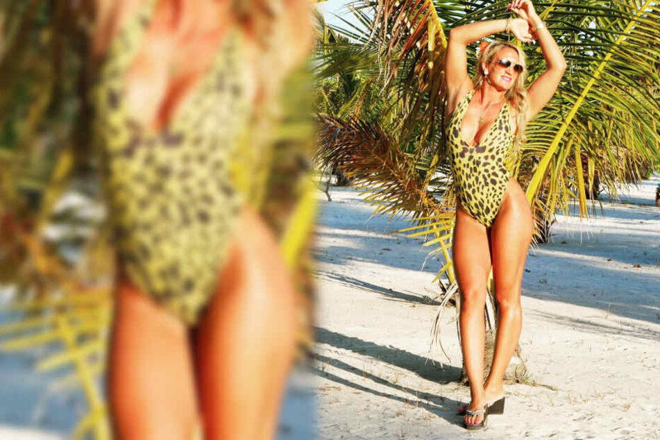Alicia Melina Kummer zeigt sich auf Instagram in einem heißen Leo-Badeanzug.