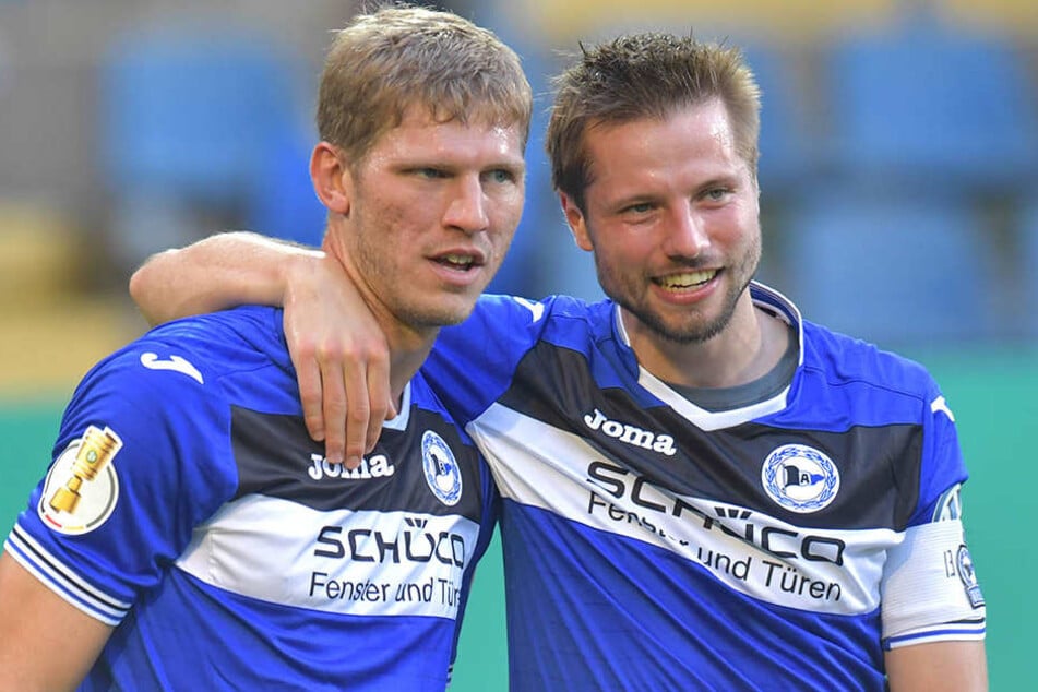 Kapitäne unter sich: Fabian Klos (29, li.) musste zu Beginn der Saison die Binde an Julian Börner (26) abgeben.