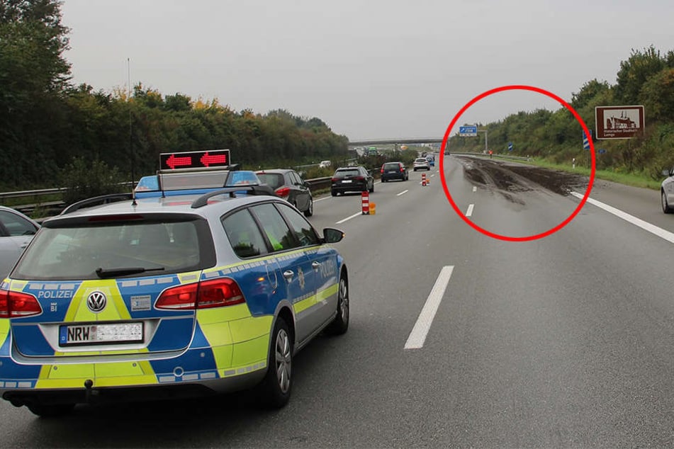 Dieser Schlamm sorgt für kilometerlangen Stau.