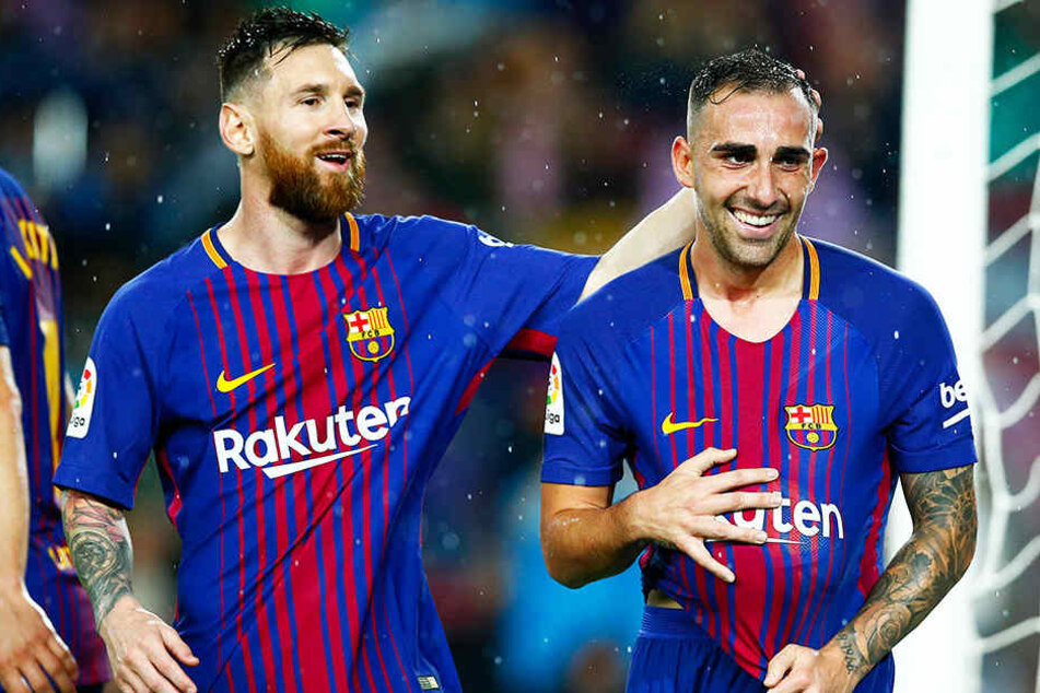 Jubelte schon oft an der Seite von Weltstar Lionel Messi: Paco Alcacer (r.).
