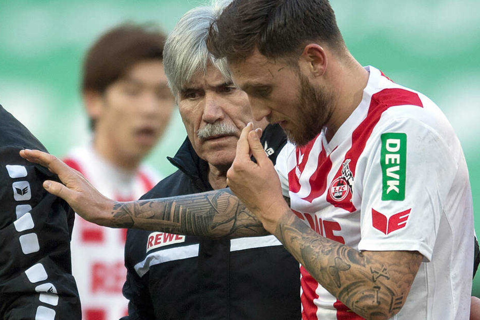 Sorge um Marco Höger (hier beim Heimspiel gegen Augsburg im Januar 2018), der schon früh wegen einer Verletzung ausgewechselt werden musste.