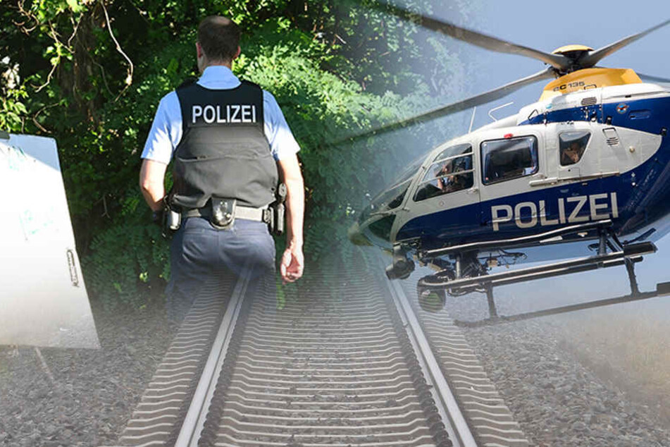 Zu Land und in der Luft versucht die Polizei mutmaßliche Täter zu schnappen. (Bildmontage)