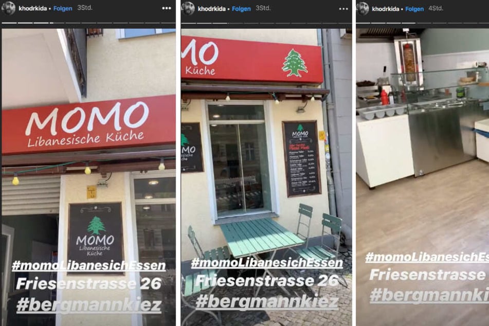 Kida Khodr Ramadan zeigt auf Instagram sein libanesisches Restaurant. (Bildmontage)