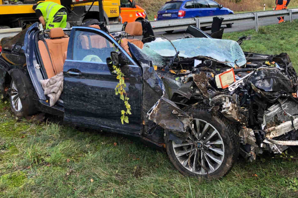 Der Fahrer des BMW hatte keine Chance, den Unfall zu überleben.