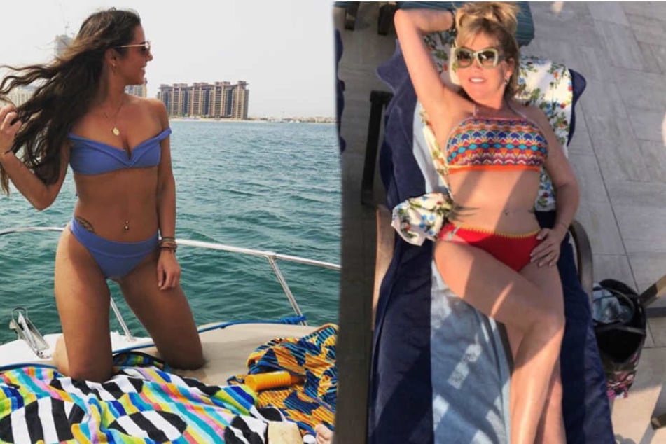 Sarah Lombardi und Carmen Geiss sonnen sich im Bikini.