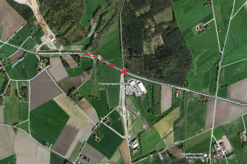 An dieser Stelle geschah der schreckliche Unfall.
