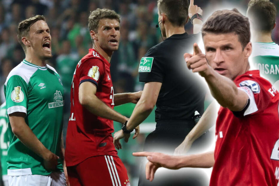 Thomas Müller war im Spiel gegen Werder Bremen mehrfach emotional geladen. (Bildmontage)