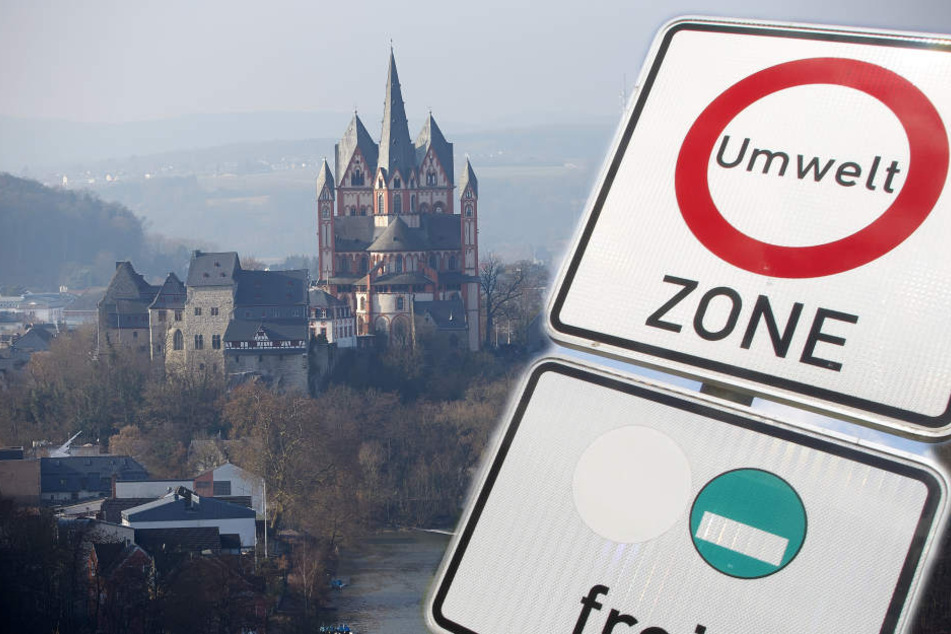 In der City in Limburg dürfen nur noch Autos mit grüner Plakette fahren. (Symbolbild)