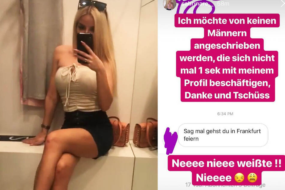 Die Montage zeigt zwei weitere Screenshots aus den Instagram-Storys von Sabrina.