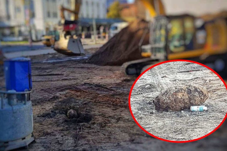 Diese 100 Kilo schwere Weltkriegsbombe wurde bei Bauarbeiten am Montag entdeckt.