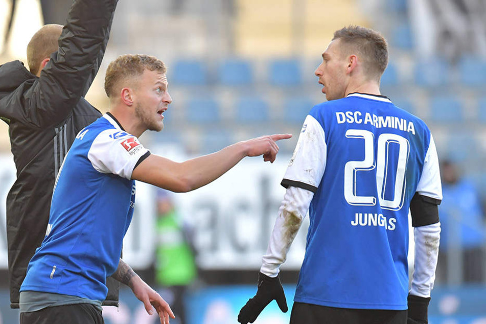 Manuel Junglas (re.) kam in der Winterpause der Saison 2014/15 zur Arminia.
