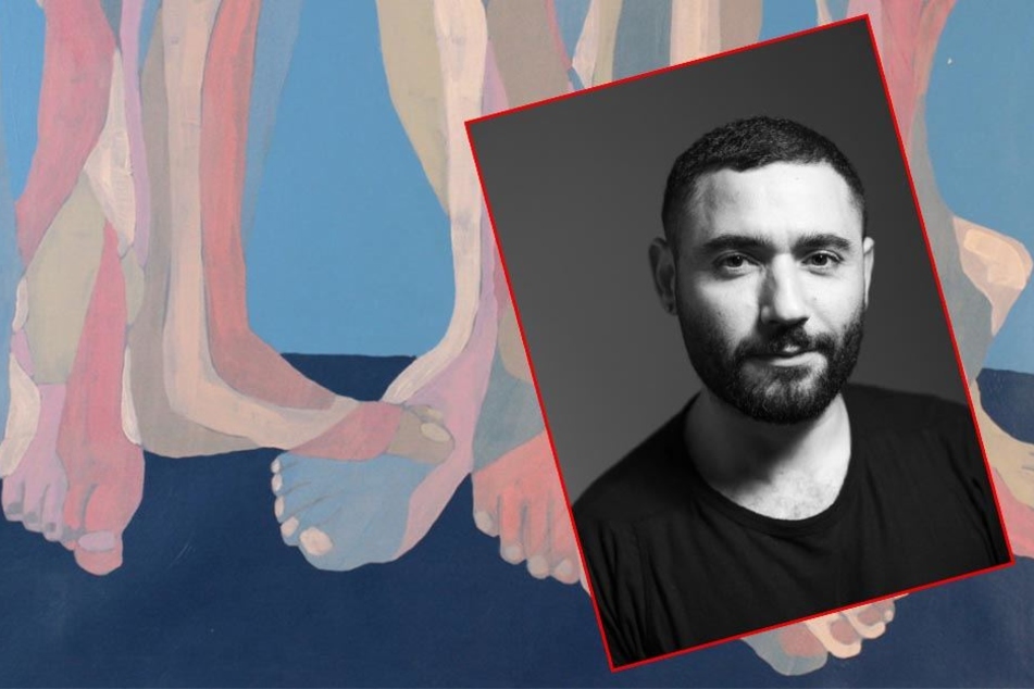 Mazen Khaddaj (32) und sein Werk "The Gathering", das im Rahmen der Ausstellung "I am a Foreigner" zu sehen sein wird.
