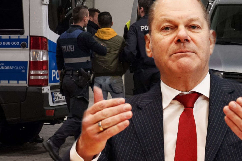 Olaf Scholz fordert größere Anstrengungen bei Abschiebungen. (Bildmontage)