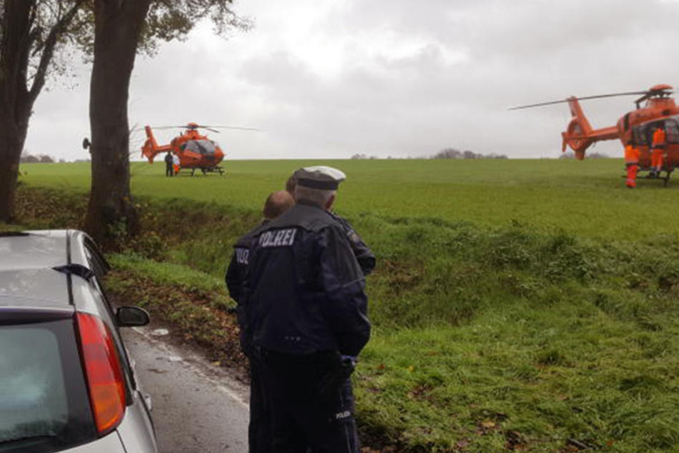 Der erste Rettungshubschrauber hatte einen technischen Defekt. Deshalb musste ein zweiter angefordert werden.