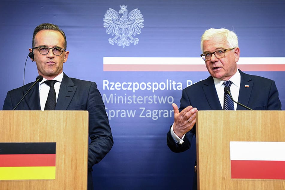 Außenminister Heiko Maas (li.) und Jacek Czaputowicz, Außenminister von Polen, bei einem Treffen Ende Juli in Warschau.