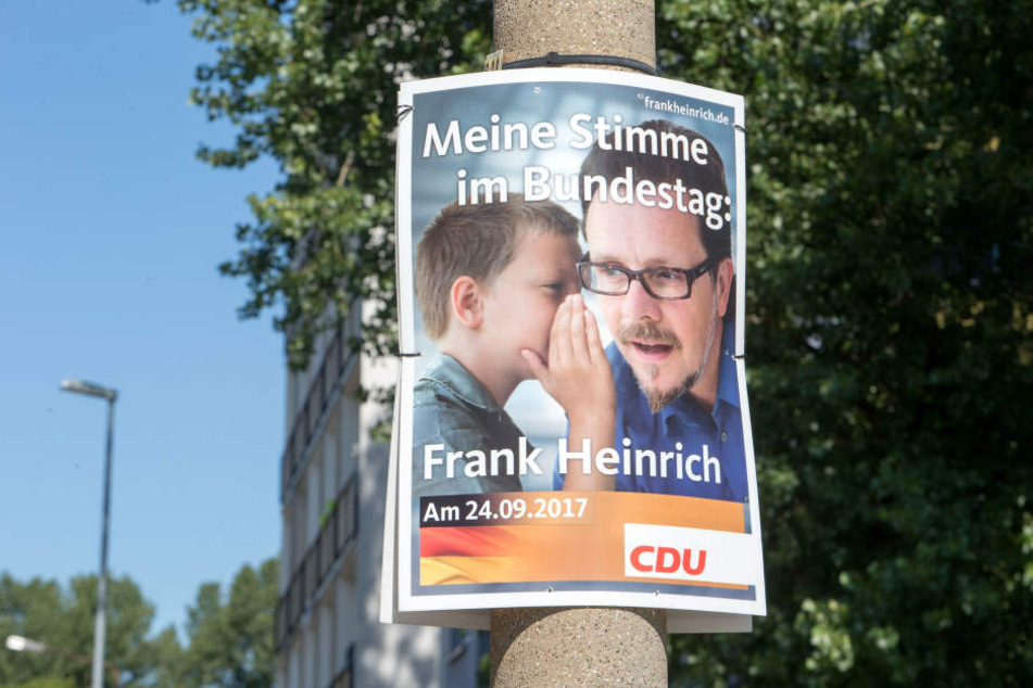 Täglich grüßt das Murmeltier: CDU-Bundestagsabgeordneter Frank Heinrich (53) auf aktuellen Wahlplakaten.