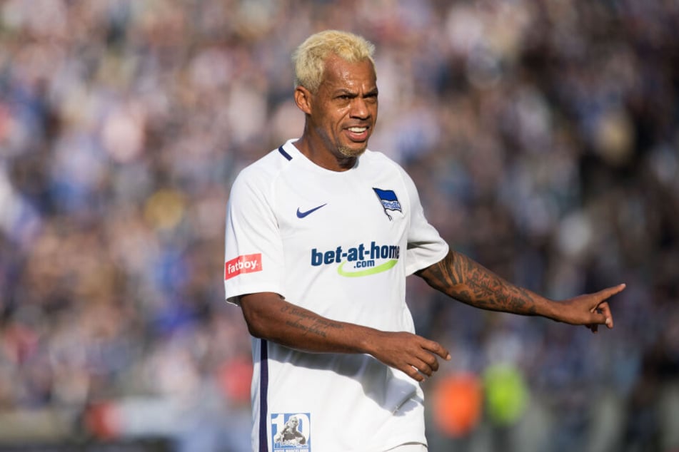 Ein letzter Auftritt im Berliner Olympiastadion: Marcelinho lief bei seinem Abschiedsspiel in im März 2017 nochmals im Hertha-Trikot auf.