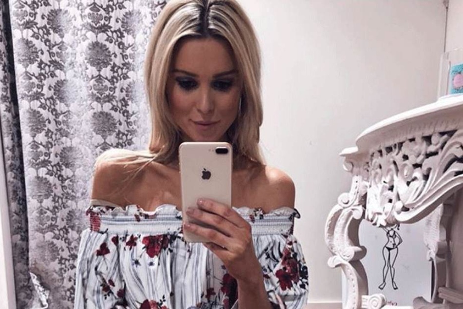 Katja Kühne (33) auf einem sexy Selfie.