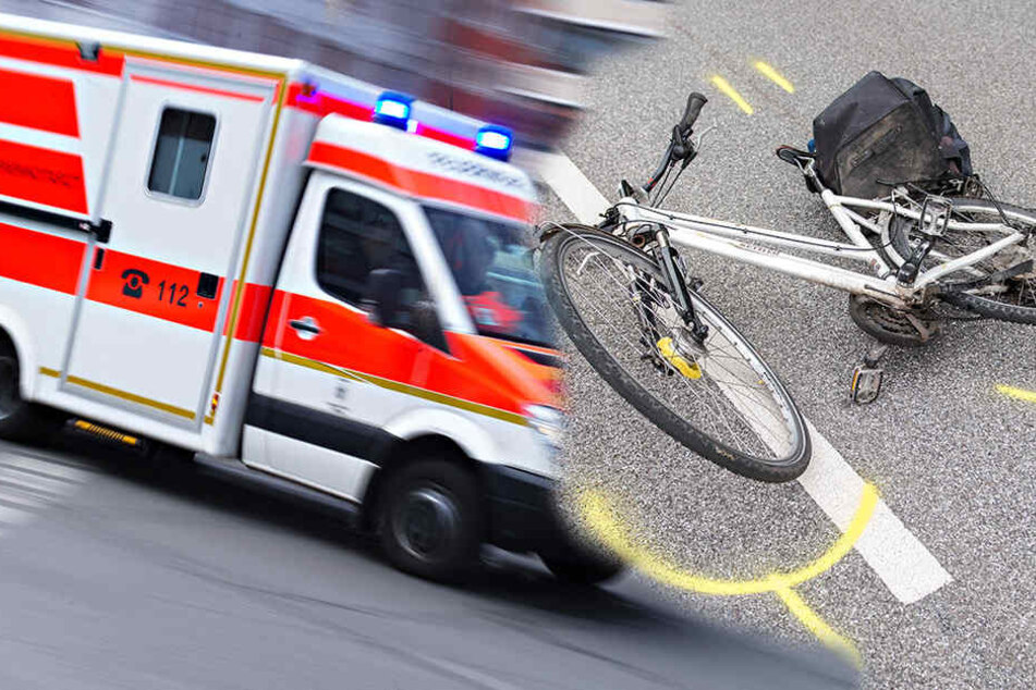 Eine Radfahrerin ist von einem abbiegenden LKW erfasst worden. (Symbolbild)
