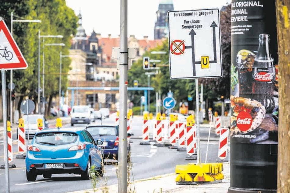 So sieht es im Sommer häufiger aus: Das Terrassenufer ist aufgrund einer Sportveranstaltung gesperrt. Wie hier für das Velorace.