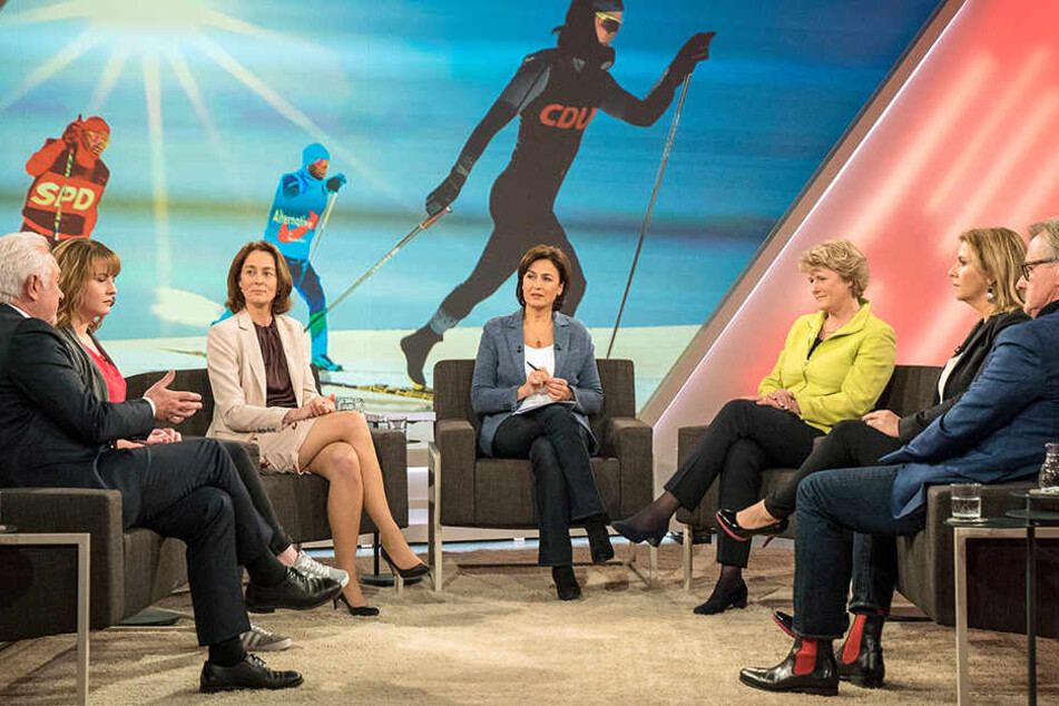 v.l.n.r. Wolfgang Kubicki, Annika Klose, Katarina Barley, Monika Grütters, Birgit Kelle und Hans-Ulrich Jörges.