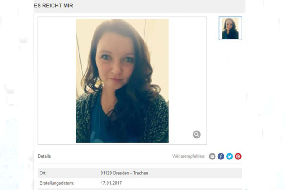 Bei eBay sucht die Dresdnerin nach einem Job.