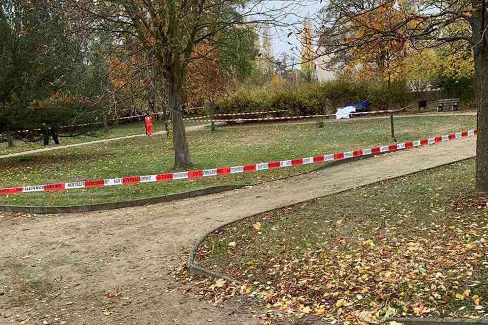 In diesem Stadtpark in Riesa wurde der Tote entdeckt.