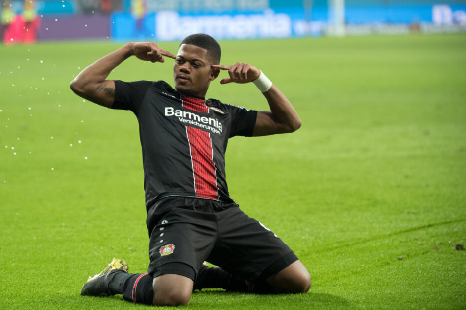 Leon Bailey feiert seinen Treffer zum Ausgleich.