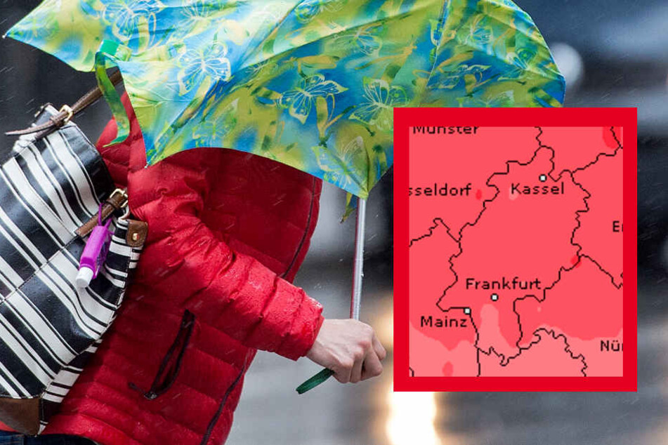 Für fast ganz Hessen sagt wetteronline.de für den Donnerstag "Spitzenböen" voraus.