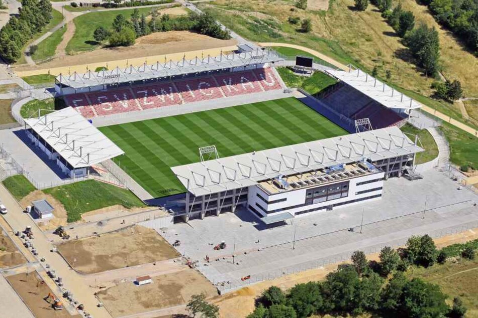 Das schöne neue Zwickau-Stadion ist mit der neuen Adresse leider nicht zu finden.