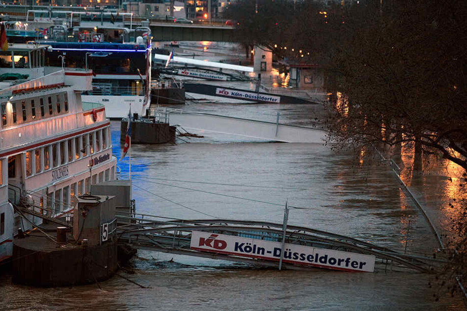 In Köln wird heute der Höchststand des Rhein-Hochwassers erwartet.