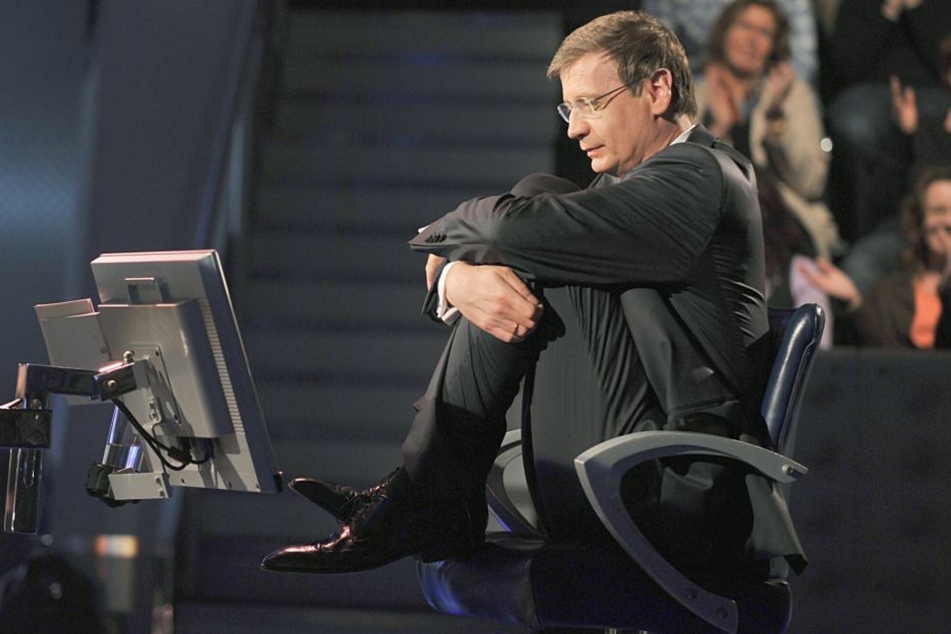 Günther Jauch im Studio in Hürth bei Köln.