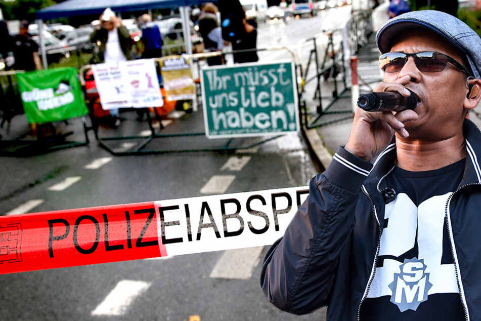 Nur etwa ein Dutzend Teilnehmer demonstrierte gegen "Verschwörungstheorien, Homophobie und Antisemitismus".