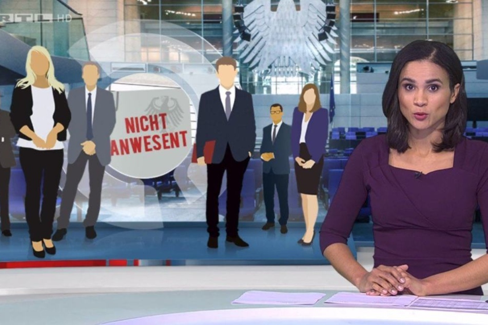 "Nicht anwesent" wurde während der Sendung falsch geschrieben.