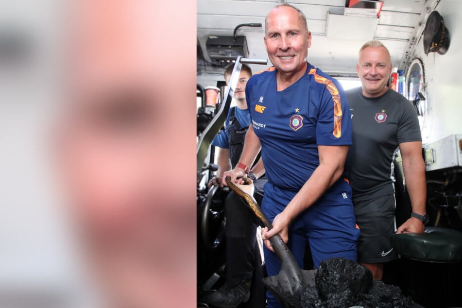 Immer noch eine Schippe drauf! FCE-Boss Helge Leonhardt (l.), der unermüdliche und selbstlose Auer Malocher.