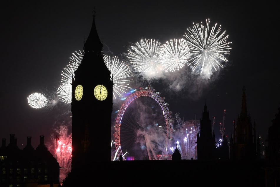 In London gab es ein zwölminütiges Feuerwerk.
