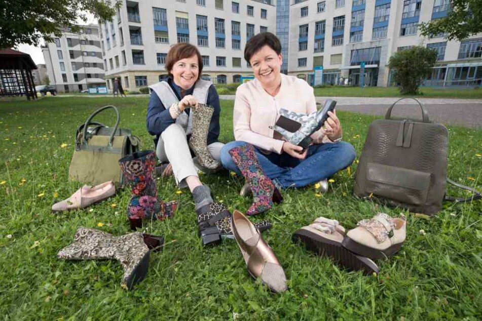 Lieben ihre Schuhe aus chromfreiem Leder leidenschaftlich: Cornelia Jahnel (46, l.) und Jeanette Scharf (41).