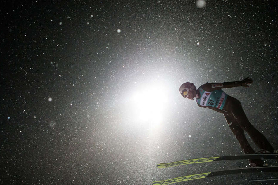 Kamil Stoch beim Training in Engelberg in der Schweiz.