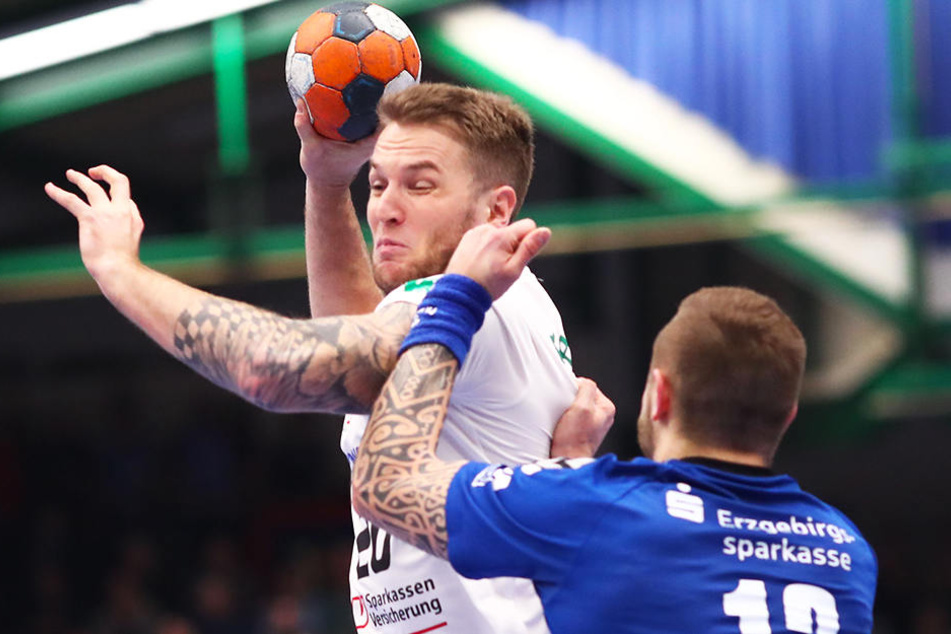 Der Dresdner Nils Kretschmer (l.) ist heute gegen seinen Ex-Verein TV Großwallstadt besonders heiß auf den Sieg.