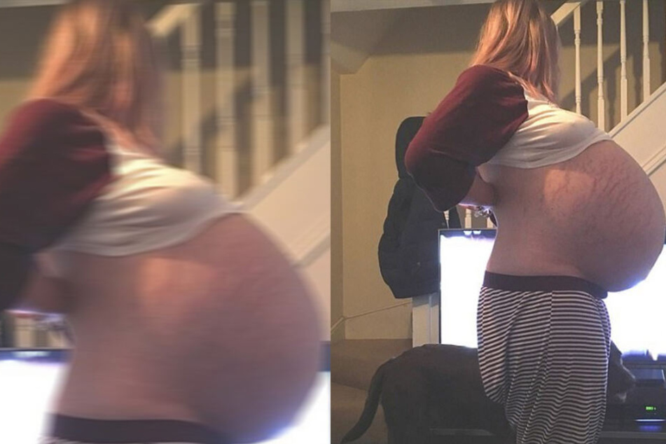 Keely Favell und ihr vermeintlicher Babybauch.