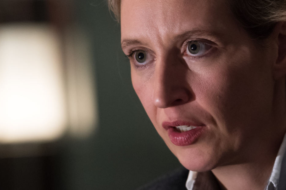Alice Weidel, Vorsitzende der AfD-Bundestagsfraktion, sitzt bei einem Interview in einem Hotel in Berlin.