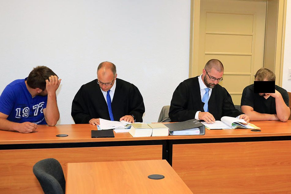Raimondo V. und Roberto V. im Landgericht Chemnitz. (Archivfoto)