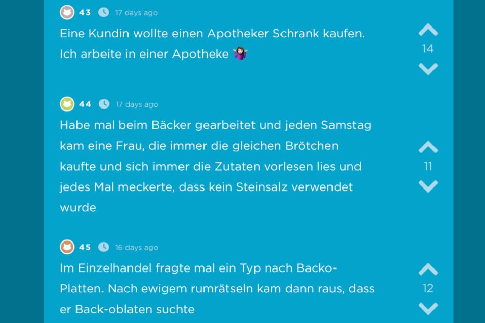 Mit was für kuriosen Kunden es manche Verkäufer zu tun haben, wird in den vielen Kommentaren deutlich.